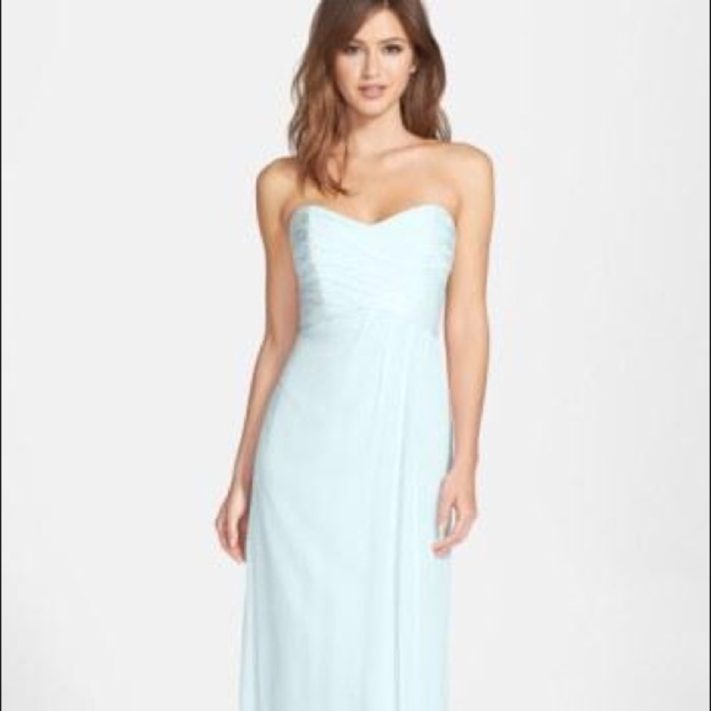 Amsale New York strapless floor-length dress